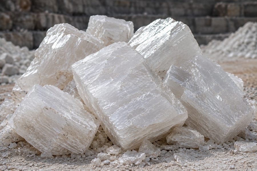 High-purity gypsum rock