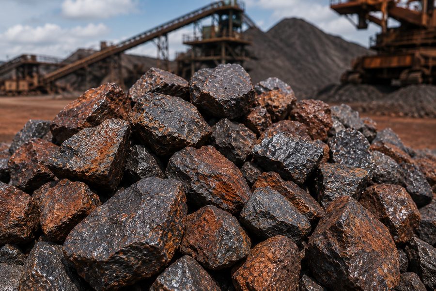 Pile of high-quality iron ore